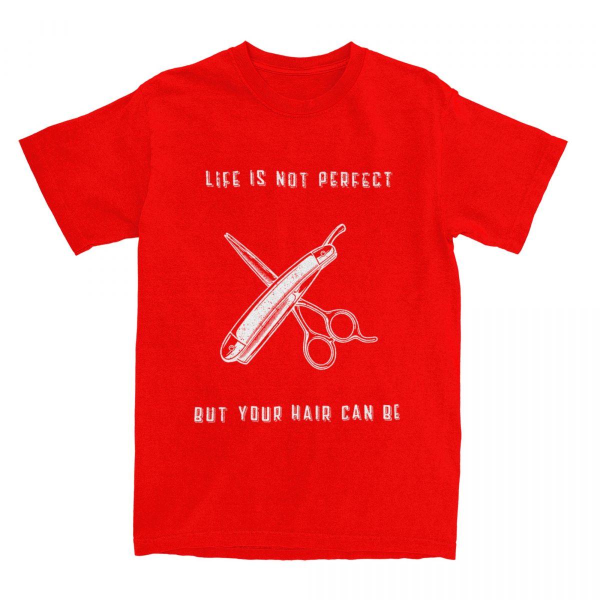 Novelty Funny Barber TShirts Unisex Womens Pure Cotton Life Is Not Perfect But Your Hair Can Be Quote Tees Shirt Original Clothes S
Novelty Funny Barber TShirts Unisex Womens Pure Cotton Life Is Not Perfect But Your Hair Can Be Quote Tees Shirt Original Clothes S