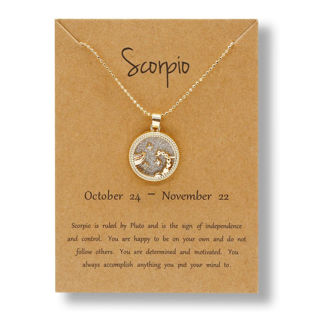 Fashion Star Zodiac Sign 12 Constellation Necklace Pendant Aries Leo Chain Choker Necklaces for Women Birthday Jewelry Gifts Rosegold
Fashion Star Zodiac Sign 12 Constellation Necklace Pendant Aries Leo Chain Choker Necklaces for Women Birthday Jewelry Gifts Rosegold