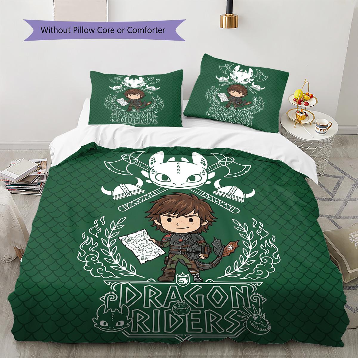 How to Train Your Dragon Pillowcase & Duvet Cover Set for Home Decor Birthday Gift (1 * duvet cover + 2 * pillowcase, without core) 135x200cm
How to Train Your Dragon Pillowcase & Duvet Cover Set for Home Decor Birthday Gift (1 * duvet cover + 2 * pillowcase, without core) 135x200cm