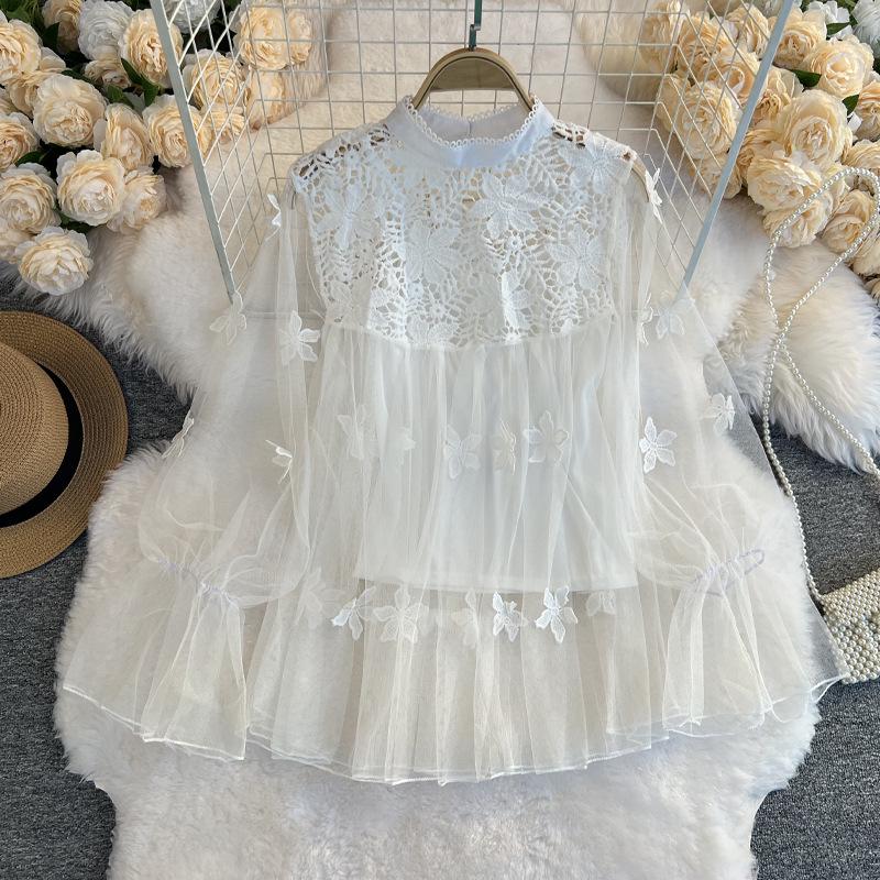 Autumn Fairy Loose Lace Blouse & Butterfly Mesh Doll Shirt Set One Size білий
Autumn Fairy Loose Lace Blouse & Butterfly Mesh Doll Shirt Set One Size білий