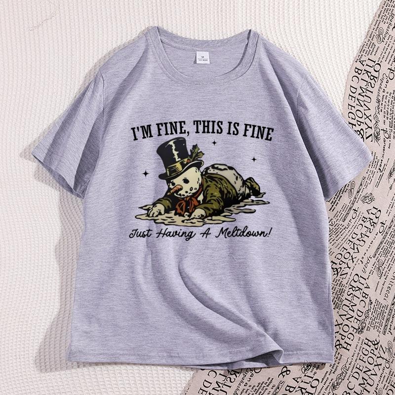 Retro Snowman Graphic T Shirts Funny Christmas T Shirt Winter Xmas Short Sleeves Cotton T-shirt Man Casual Designer Tops S сірий
Retro Snowman Graphic T Shirts Funny Christmas T Shirt Winter Xmas Short Sleeves Cotton T-shirt Man Casual Designer Tops S сірий
