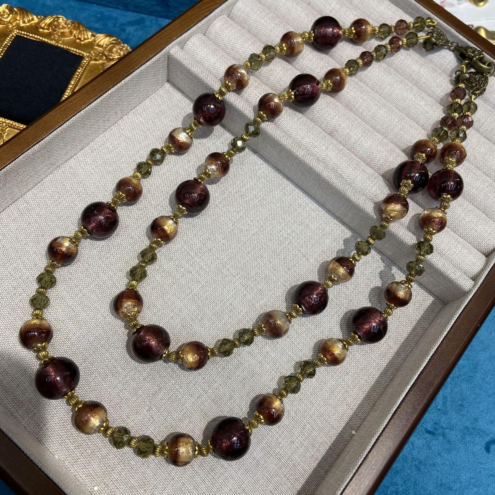 Vintage Italian Murano Glazed Necklace Ancient And Medieval Jewelry Vintage Fragrant Gray Purple Glazed Necklace
Vintage Italian Murano Glazed Necklace Ancient And Medieval Jewelry Vintage Fragrant Gray Purple Glazed Necklace