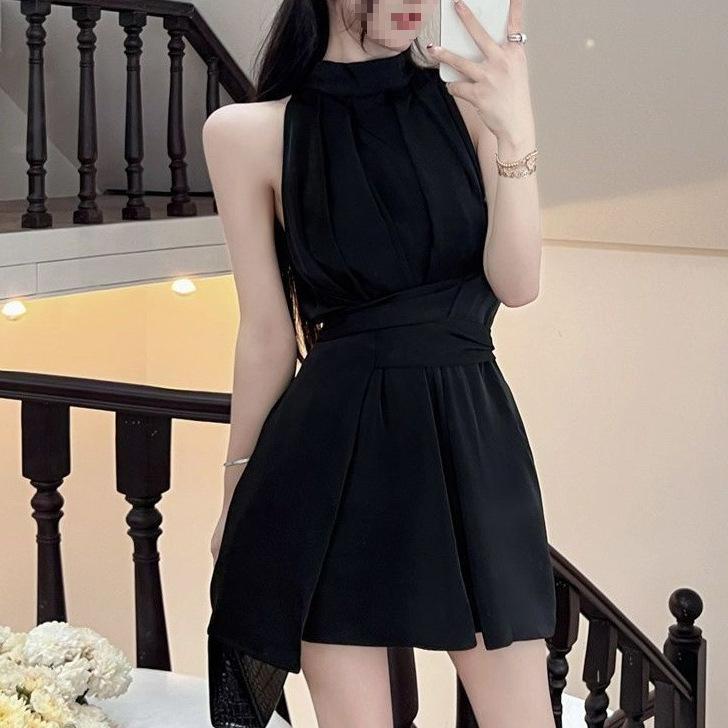 Elegant Black Off-Shoulder Halter Mini Dress - Women s Sleeveless Summer Style Large чорний
Elegant Black Off-Shoulder Halter Mini Dress - Women s Sleeveless Summer Style Large чорний