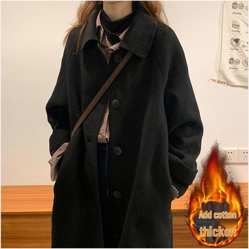 New Korean-Style Woolen Coat: Mid-Length, Loose Fit, Thickened for Autumn/Winter, Petite Women s Trendy Outerwear S
New Korean-Style Woolen Coat: Mid-Length, Loose Fit, Thickened for Autumn/Winter, Petite Women s Trendy Outerwear S