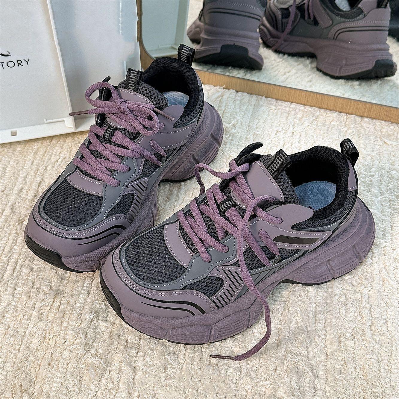 Fashion 2025 New Summer Purple Dad Sneakers Women Chunky Sole Breathable Platform Shoes Versatile Campus Casual Running Athleisure Shoes 35
Fashion 2025 New Summer Purple Dad Sneakers Women Chunky Sole Breathable Platform Shoes Versatile Campus Casual Running Athleisure Shoes 35