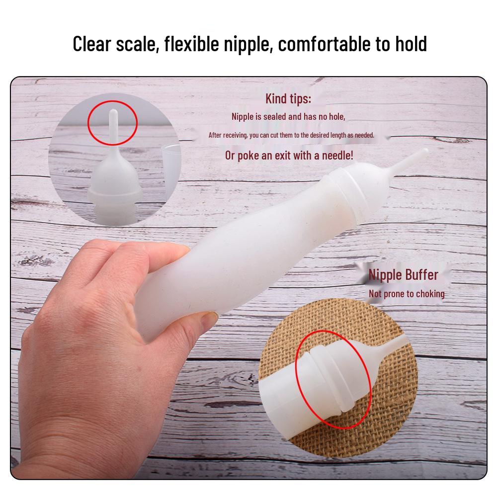 Silicone Milk Bottle for Puppies, Kittens, and Lambs - Soft, High Temp Resistant Nipple White
Silicone Milk Bottle for Puppies, Kittens, and Lambs - Soft, High Temp Resistant Nipple White