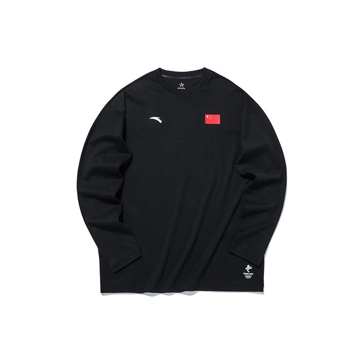 Anta Футболка свободного кроя с длинным рукавом и принтом логотипа, унисекс, черный цвет 152130407-2 
Anta Футболка свободного кроя с длинным рукавом и принтом логотипа, унисекс, черный цвет 152130407-2