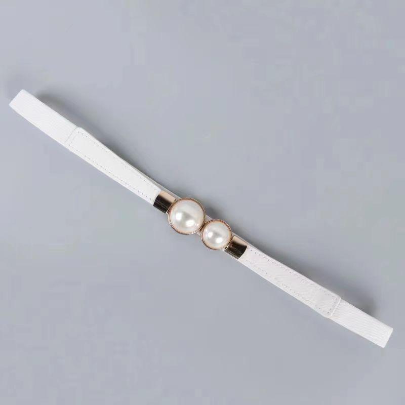 Elegant Double Pearl Buckle Women s Elastic Belt - Adjustable Thin Strap for Dresses & Trousers, Delicate Waist Accent 65cm
Elegant Double Pearl Buckle Women s Elastic Belt - Adjustable Thin Strap for Dresses & Trousers, Delicate Waist Accent 65cm