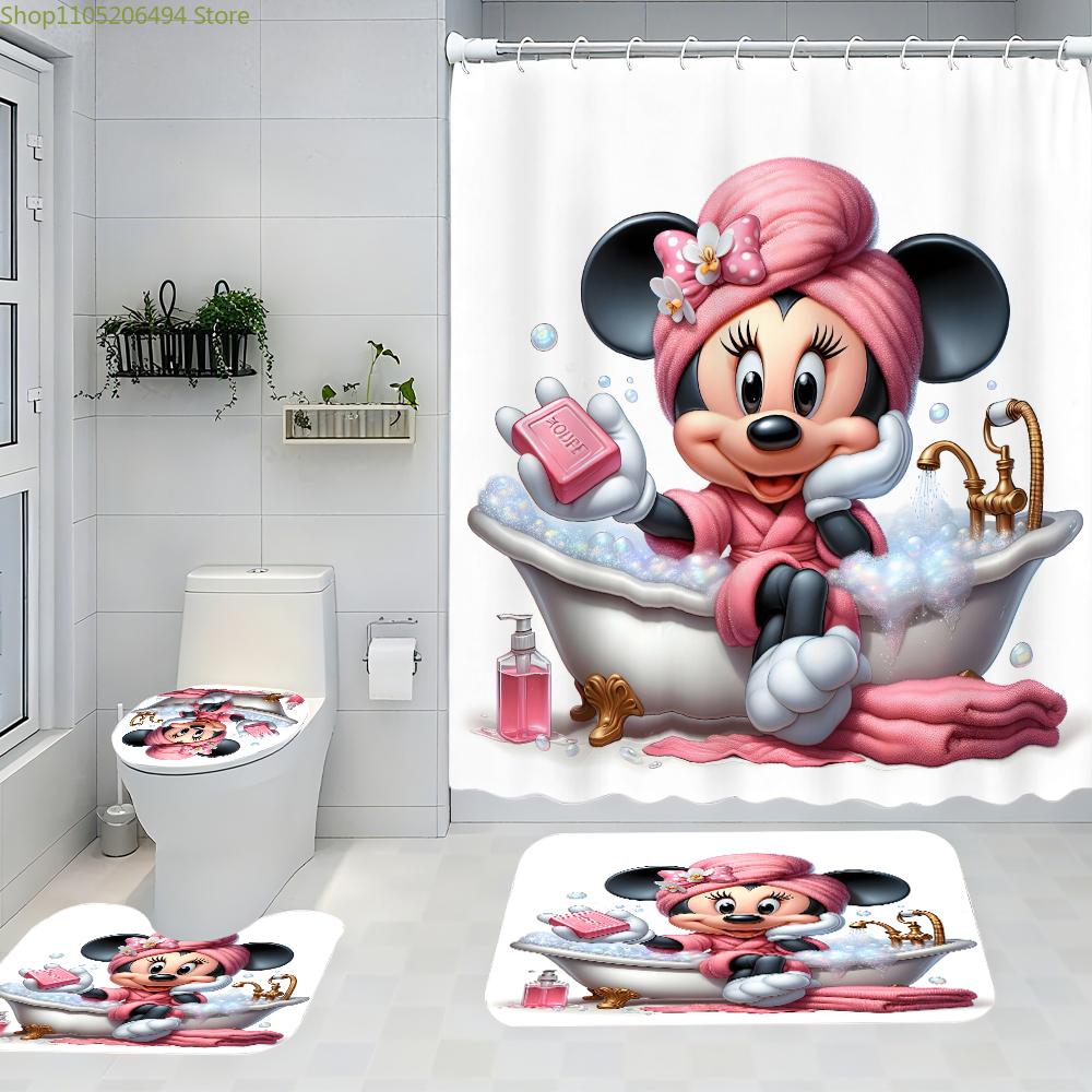 Mickey Mouse Bathroom Four-piece Set - Avant-garde Waterproof Shower Curtain, creating a complete bathroom kit 4pcs-Set
Mickey Mouse Bathroom Four-piece Set - Avant-garde Waterproof Shower Curtain, creating a complete bathroom kit 4pcs-Set