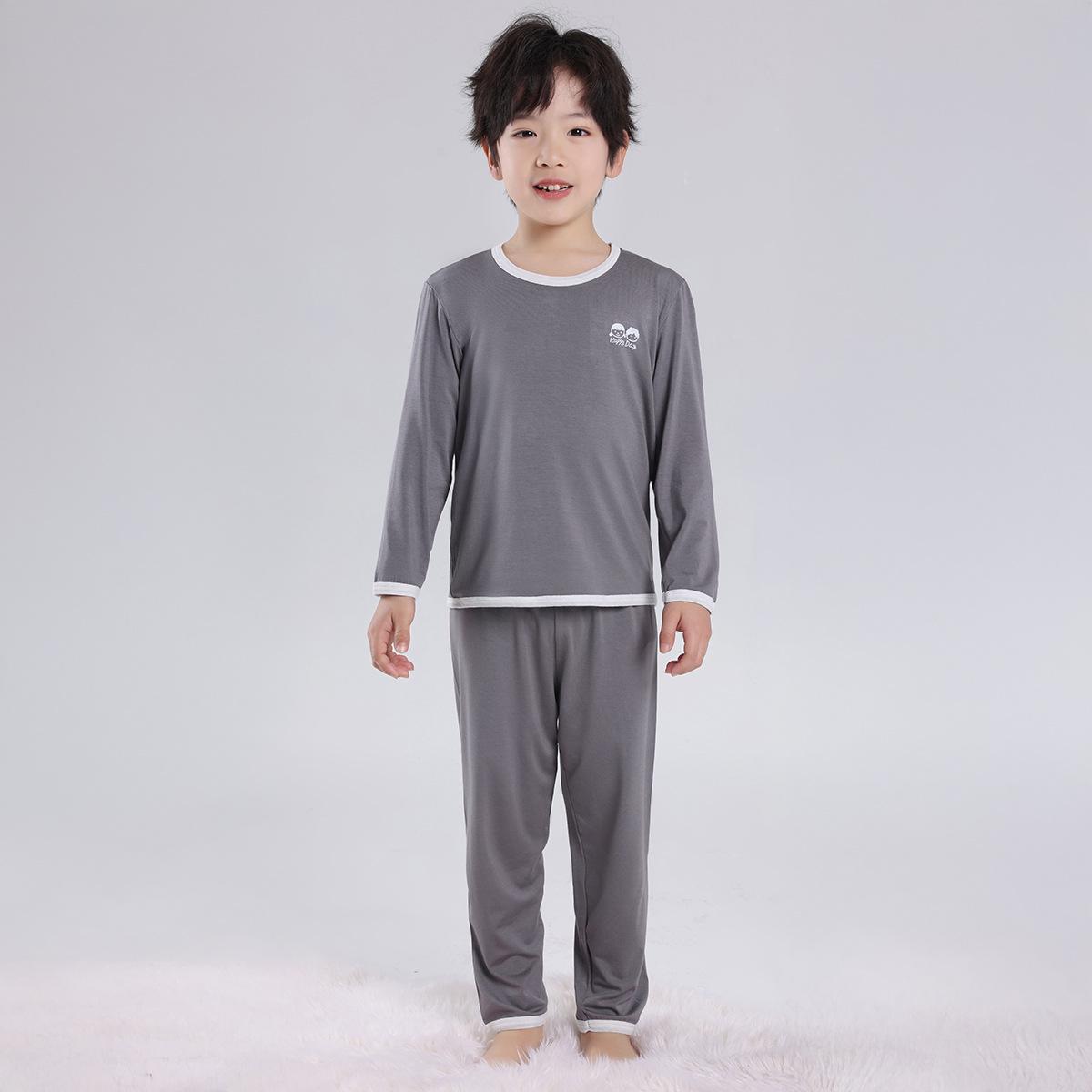 Детская модальная домашняя одежда: Дышащая пижама из ледяного шелка для мальчиков и девочек - Идеально подходит для весны, лета и осени 150 cm
Детская модальная домашняя одежда: Дышащая пижама из ледяного шелка для мальчиков и девочек - Идеально подходит для весны, лета и осени 150 cm