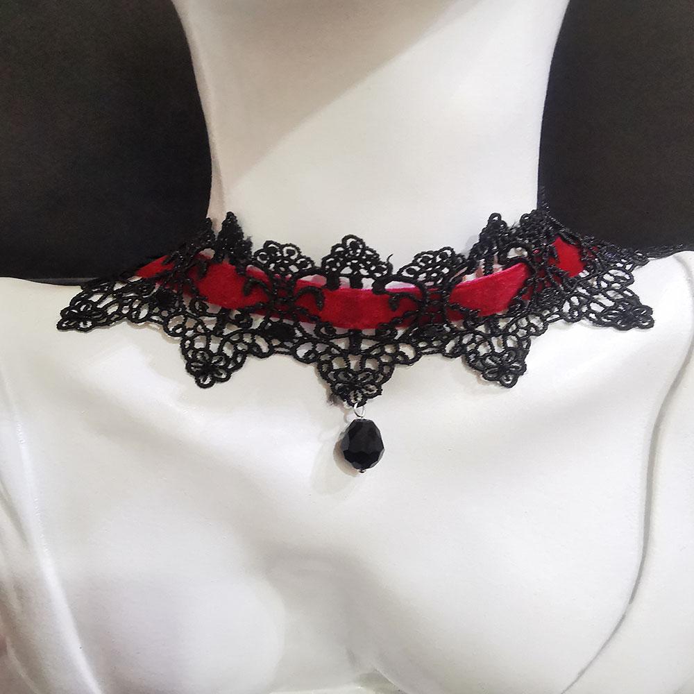 Elegant Black Lace Bowkot Choker Necklace Gothic Choker Short Chain Necklace Jewelry червоний
Elegant Black Lace Bowkot Choker Necklace Gothic Choker Short Chain Necklace Jewelry червоний