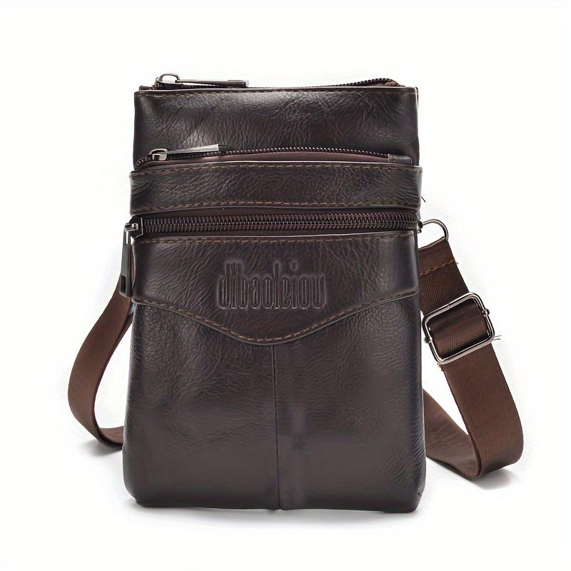New Men s Waist Bag, Business Casual Leather Phone Bag, Zipper Closure, Fashionable Small Crossbody Shoulder Bags темно-коричневого кольору
New Men s Waist Bag, Business Casual Leather Phone Bag, Zipper Closure, Fashionable Small Crossbody Shoulder Bags темно-коричневого кольору