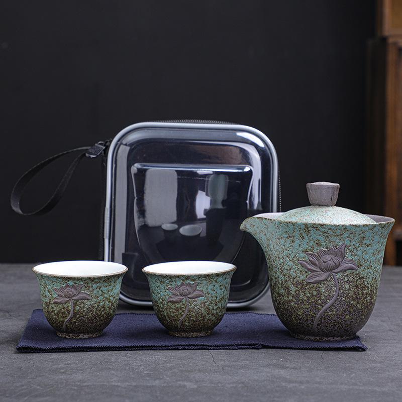Portable Gongfu Tea Set for Travel Japanese Style Fast-Brew Cup with 1 Pot & 2 Cups Compact for Outdoor & Office
Portable Gongfu Tea Set for Travel Japanese Style Fast-Brew Cup with 1 Pot & 2 Cups Compact for Outdoor & Office