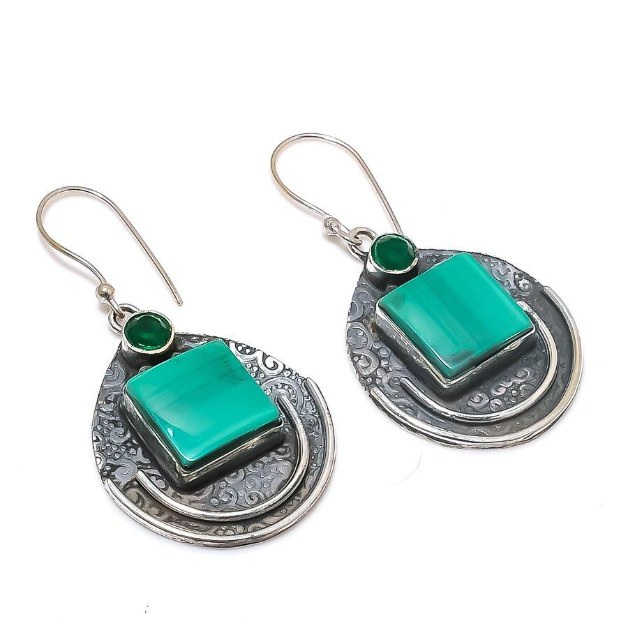 Серьги из серебра 925 пробы с натуральным малахитом и диопсидом 1,97 дюйма l9M37
Серьги из серебра 925 пробы с натуральным малахитом и диопсидом 1,97 дюйма l9M37
