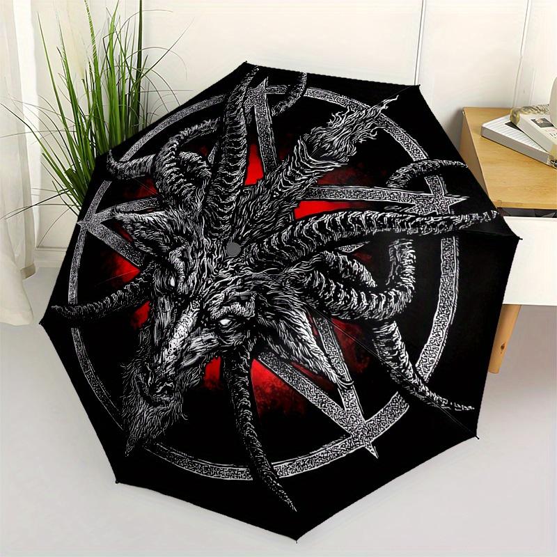 1pc Baphomet Satanic Symbol Umbrella with Plastic Handle,Suitable for All Seasons Home Travel Outdoor UmbrellaB1813
1pc Baphomet Satanic Symbol Umbrella with Plastic Handle,Suitable for All Seasons Home Travel Outdoor UmbrellaB1813