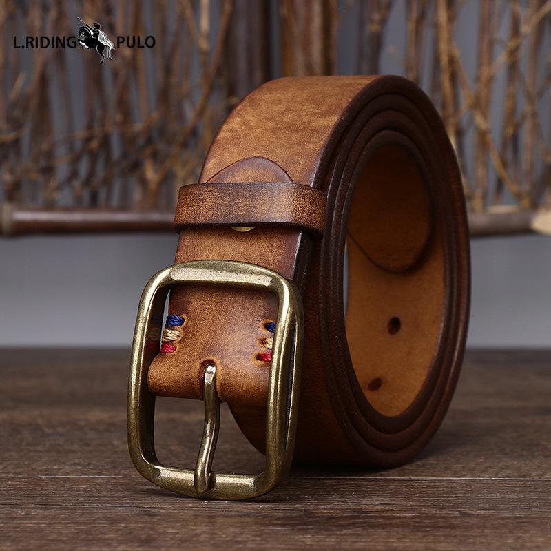 Vintage Handmade Men s Leather Belt Top Layer Pure Cowhide Copper Buckle Jeans Leather Belt 100cm
Vintage Handmade Men s Leather Belt Top Layer Pure Cowhide Copper Buckle Jeans Leather Belt 100cm