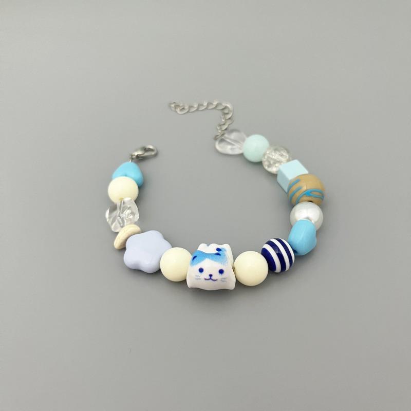 Cartoon cute kitten beaded bracelet with unique personality and versatile girlfriend couple cute beaded jewelry accessories синій
Cartoon cute kitten beaded bracelet with unique personality and versatile girlfriend couple cute beaded jewelry accessories синій