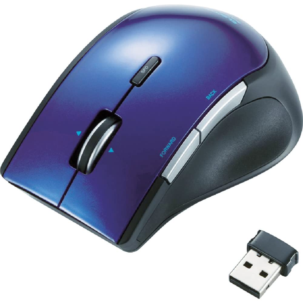 ELECOM Mouse Wireless (Receiver included) M size 5 buttons (Equipped with back and forward buttons) BlueLED Blue M-BL22DBBU
ELECOM Mouse Wireless (Receiver included) M size 5 buttons (Equipped with back and forward buttons) BlueLED Blue M-BL22DBBU