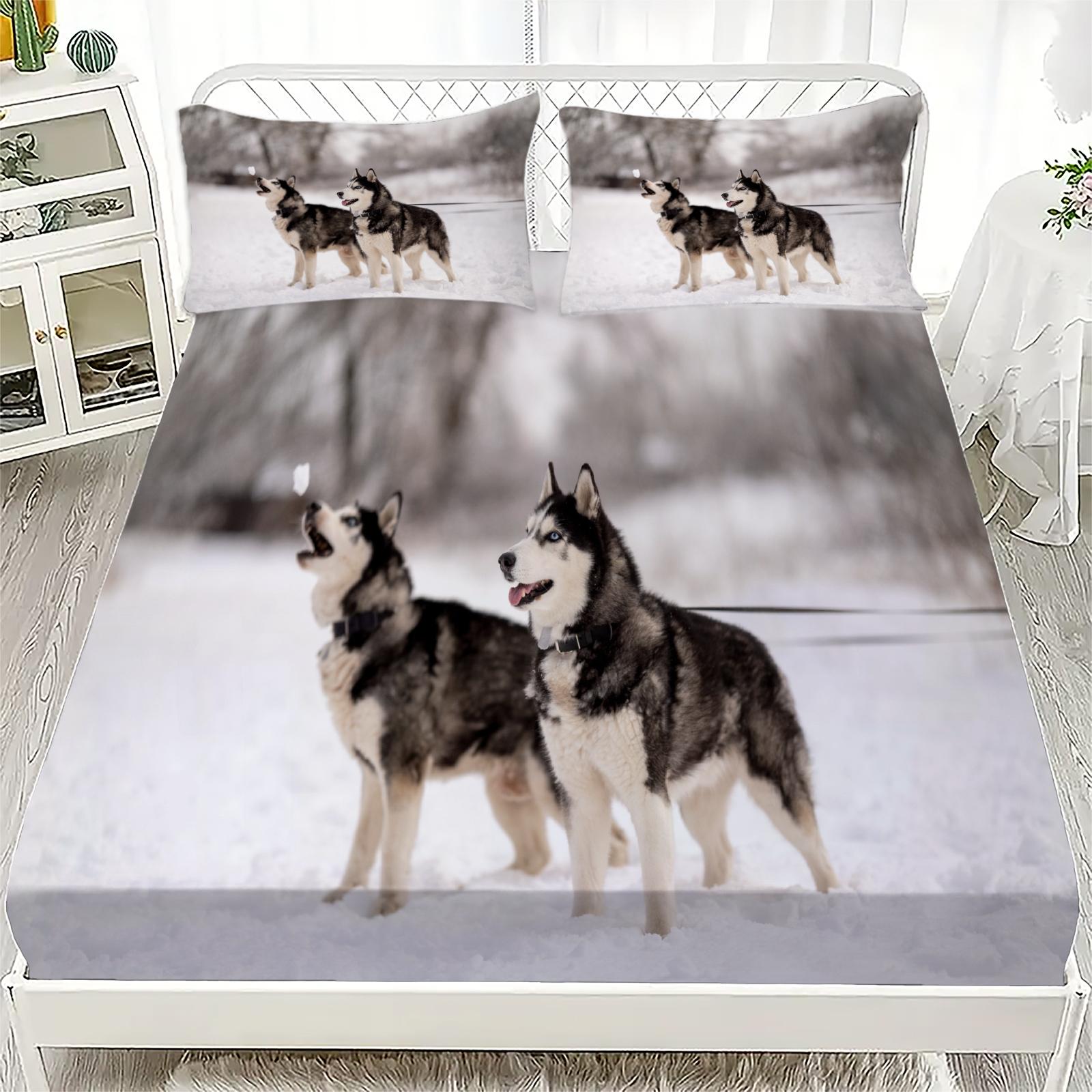 Wolf Theme Personalized Fitted Sheet Set with at Least 1 Pillowcase Available In Various Sizes For Boys And Men Twin99x190cm чирковый
Wolf Theme Personalized Fitted Sheet Set with at Least 1 Pillowcase Available In Various Sizes For Boys And Men Twin99x190cm чирковый