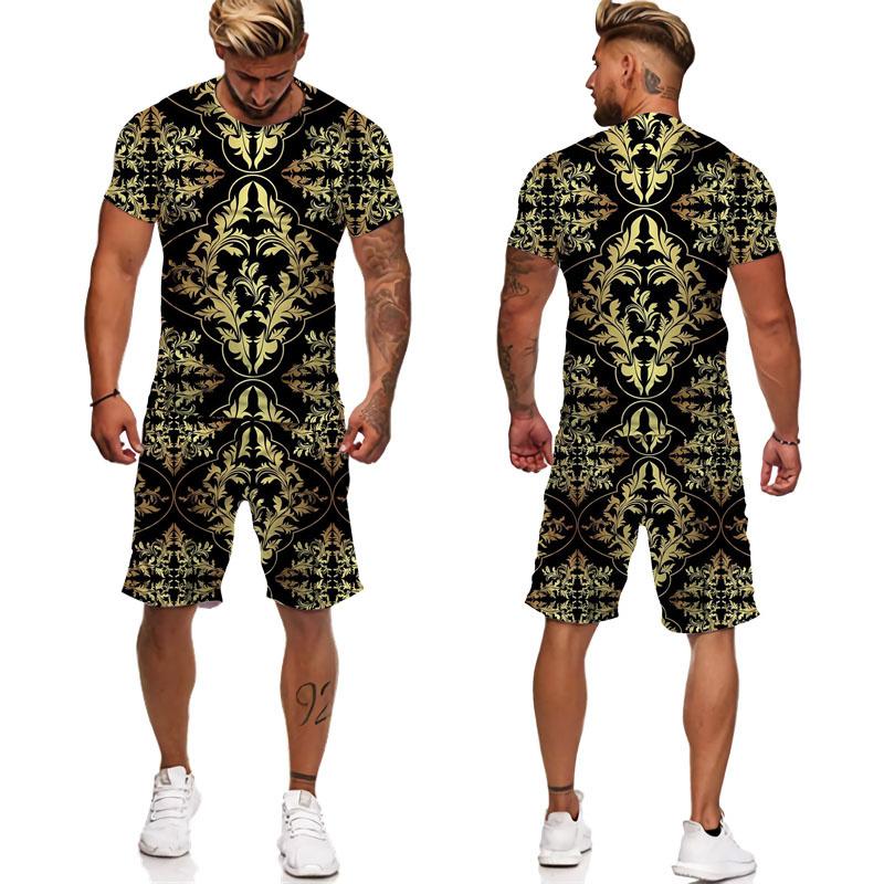 Luxury Golden Floral 3D Print Men Tee/Shorts/Suit Brand Fashion Street Male Clothing 2 Piece Outfit Summer Casual Sportswear Set
Luxury Golden Floral 3D Print Men Tee/Shorts/Suit Brand Fashion Street Male Clothing 2 Piece Outfit Summer Casual Sportswear Set