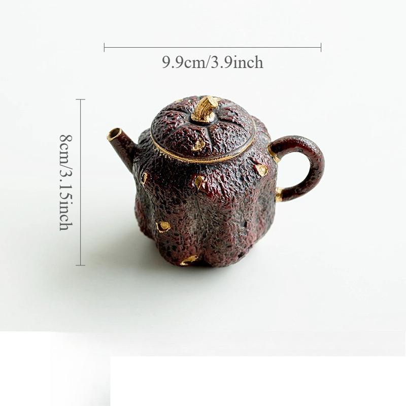 115ml Rust Red Gold Melon Edge Pot Tea Set High End Teapot Filter Small Pot Household Tea Maker Teaset Accessories Wabi-sabi
115ml Rust Red Gold Melon Edge Pot Tea Set High End Teapot Filter Small Pot Household Tea Maker Teaset Accessories Wabi-sabi