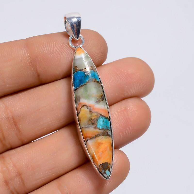 Gorgeous Top Grade Qualite 100% Natural Oyster Turquoise Marquise Shape Ethnic Style Handmade Jewelry 925 Steling Silver Pendant 2 WSJ-4988 2
Gorgeous Top Grade Qualite 100% Natural Oyster Turquoise Marquise Shape Ethnic Style Handmade Jewelry 925 Steling Silver Pendant 2 WSJ-4988 2