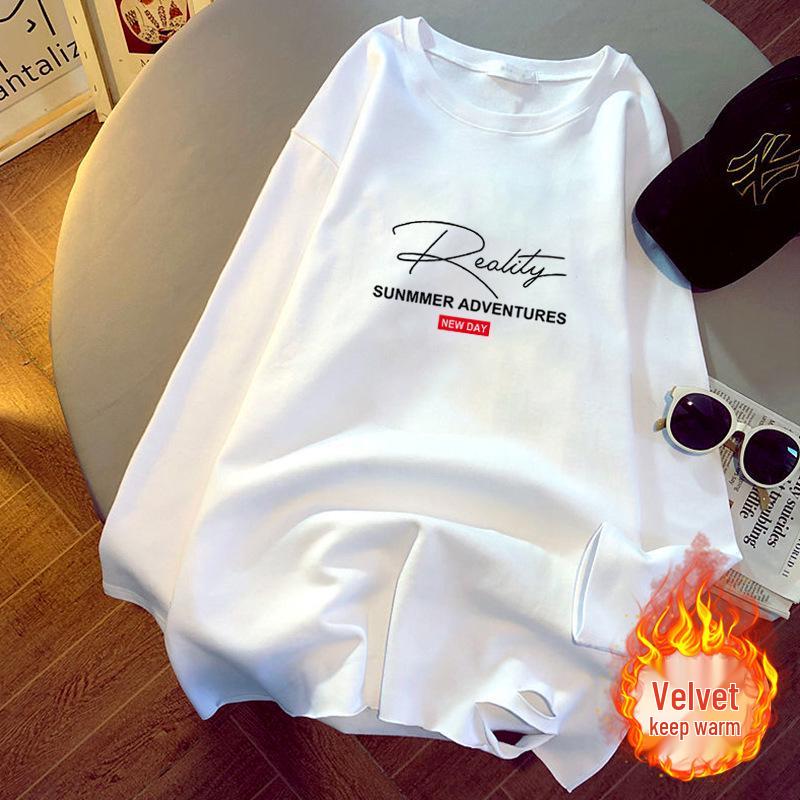 Women s 2024 Fleece-Lined Loose White Long-Sleeve T-Shirt - Thick Mid-Length Base Layer for Autumn/Winter 2XL (125-135 kg)
Women s 2024 Fleece-Lined Loose White Long-Sleeve T-Shirt - Thick Mid-Length Base Layer for Autumn/Winter 2XL (125-135 kg)