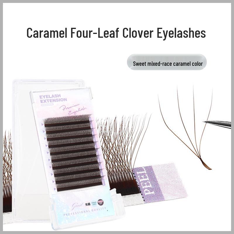 Caramel Clover Natural Soft Eyelashes - Deep Brown 4-Leaf Clover Shape Caramel Clover 0.05C
Caramel Clover Natural Soft Eyelashes - Deep Brown 4-Leaf Clover Shape Caramel Clover 0.05C