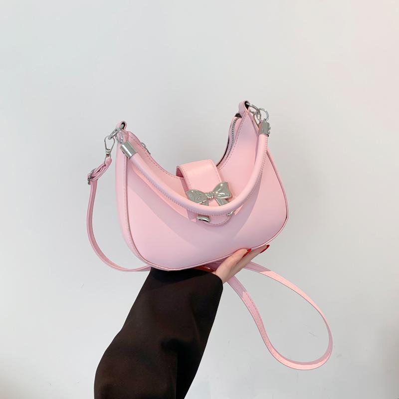 Sweet Bow Pu Leather Shoulder Bags for Women Simple Solid Color Ladies Crossbody Saddle Bag Portable Girls Underarm Handbags рожевий
Sweet Bow Pu Leather Shoulder Bags for Women Simple Solid Color Ladies Crossbody Saddle Bag Portable Girls Underarm Handbags рожевий