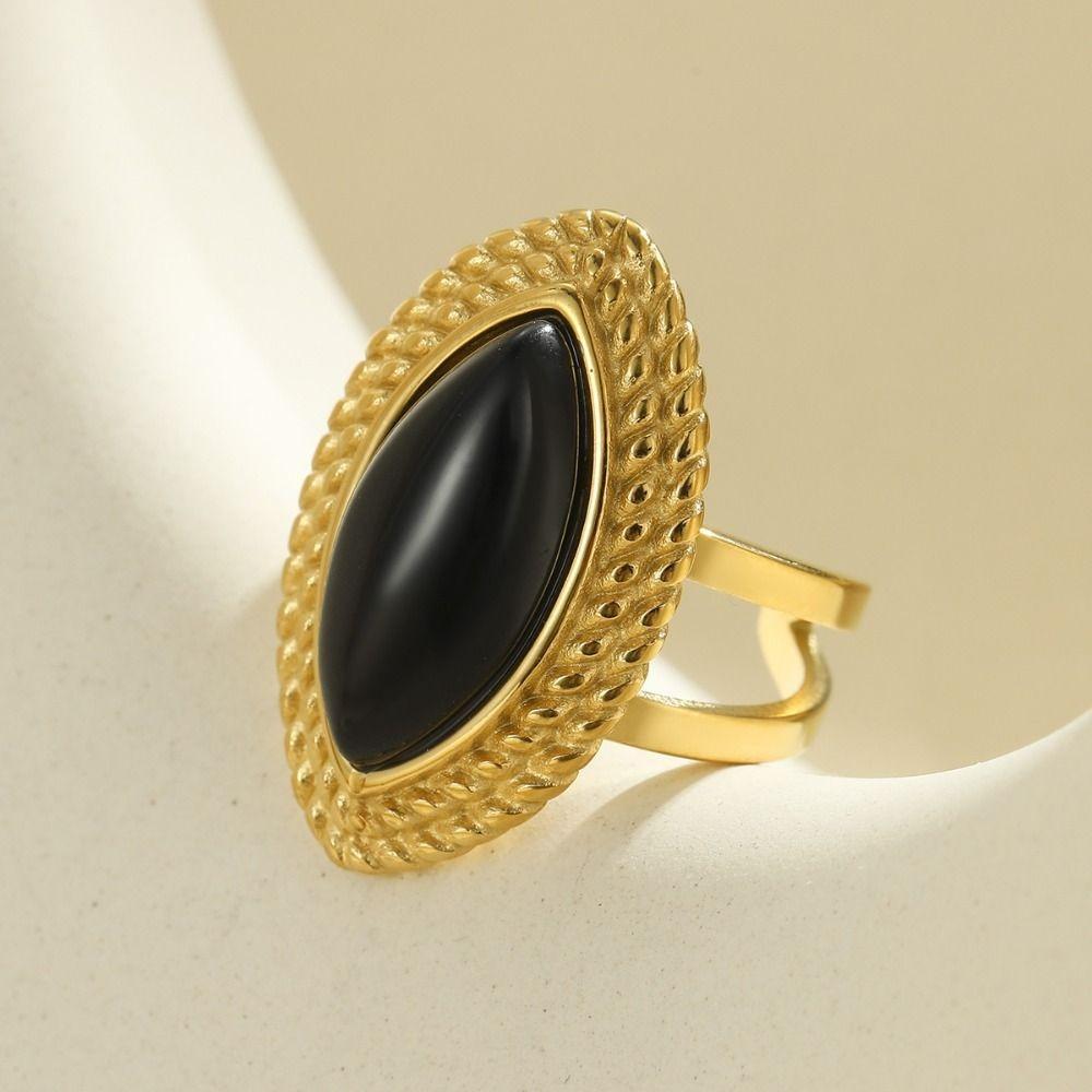 Natural Stone Texture Glossy Shine Ring Stainless Steel Wide Open Finger Ring Party Favors чёрный
Natural Stone Texture Glossy Shine Ring Stainless Steel Wide Open Finger Ring Party Favors чёрный