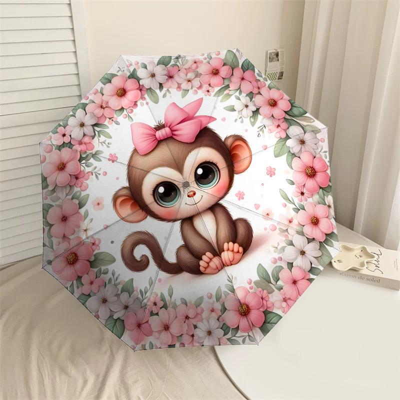 1PC monkey flower wreathAutomatic Open/Close Umbrella with Windproof, 8-Rib Sturdy Canopy, Durable Ribs, Fashionable Design, Outdoor Accessory, Fun Pr
1PC monkey flower wreathAutomatic Open/Close Umbrella with Windproof, 8-Rib Sturdy Canopy, Durable Ribs, Fashionable Design, Outdoor Accessory, Fun Pr