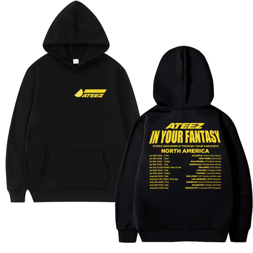 2025 Korean kpop Ateez In Your Fantasy Tour Double Sided printed pullover Men women fashion Y2k Hoodie Unisex Fleece Sweatshirt M
2025 Korean kpop Ateez In Your Fantasy Tour Double Sided printed pullover Men women fashion Y2k Hoodie Unisex Fleece Sweatshirt M
