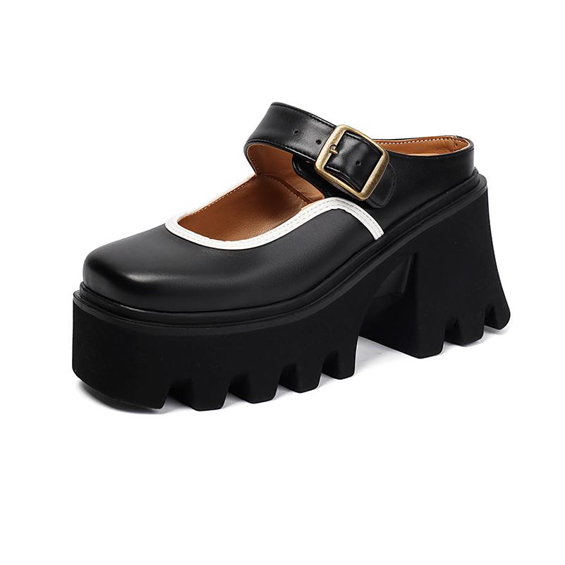 Sponge Cake Thick Sole Metal Belt Square Buckle Comfortable Soft Inner Lining Mueller Shoes Square Toe Shallow Women s Slippers 34 чорний
Sponge Cake Thick Sole Metal Belt Square Buckle Comfortable Soft Inner Lining Mueller Shoes Square Toe Shallow Women s Slippers 34 чорний
