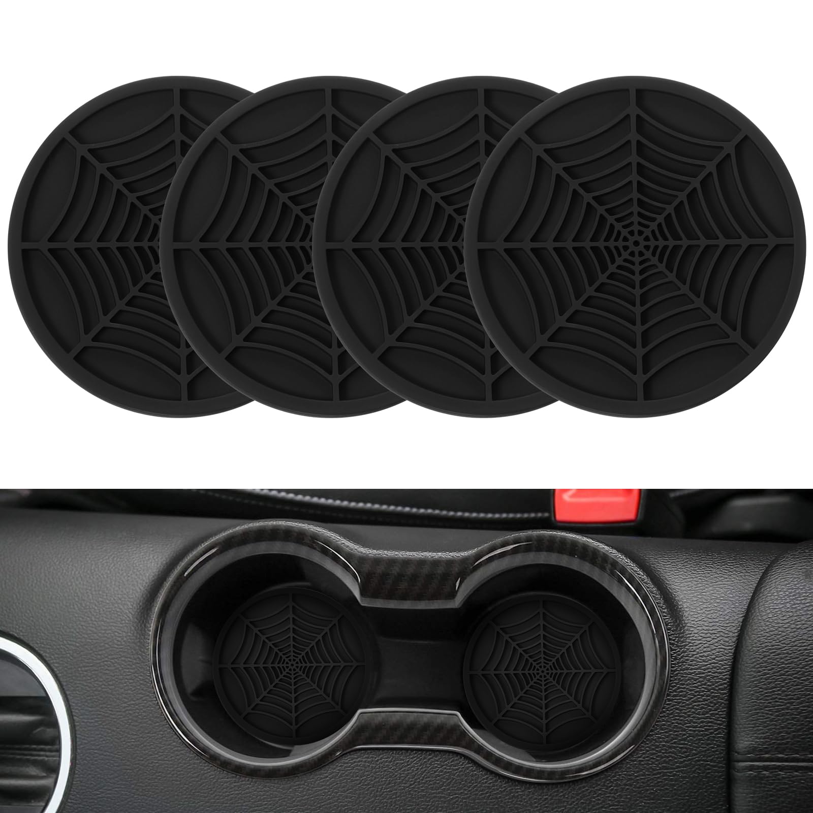 YUXIANLB Car Cup Coaster Car Cup Holder Coaster Kirk Cobweb Coaster Universal Non-Slip Cup Holder Ornament Coaster Embedded Car Accessories (Black)
YUXIANLB Car Cup Coaster Car Cup Holder Coaster Kirk Cobweb Coaster Universal Non-Slip Cup Holder Ornament Coaster Embedded Car Accessories (Black)