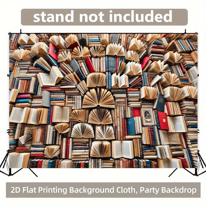 2D Book Lover Tapestry, Dense Wall of Open and Closed Vintage Books Background 47.2x31.5inch/120*80cm
2D Book Lover Tapestry, Dense Wall of Open and Closed Vintage Books Background 47.2x31.5inch/120*80cm