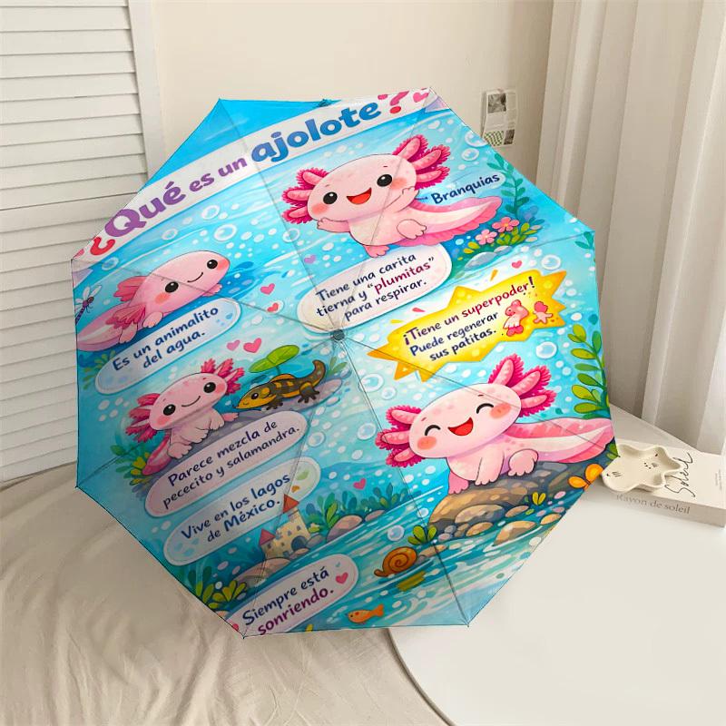1PC Axolotl Water Umbrella-8-Rib Reinforced Portable Folding Travel Suitable for All Seasons Outdoor Daily Use-Z0475
1PC Axolotl Water Umbrella-8-Rib Reinforced Portable Folding Travel Suitable for All Seasons Outdoor Daily Use-Z0475