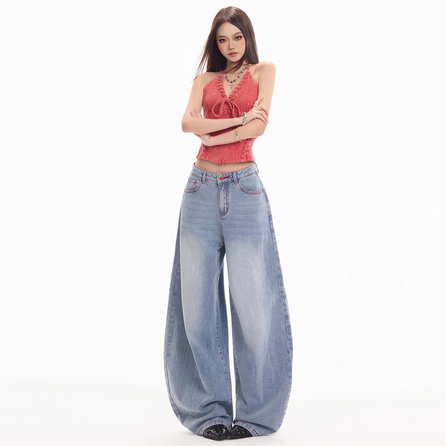 Ladies Light Blue Embroidered Wide-Leg Denim Jeans - 2026 Spring Collection Extra Large
Ladies Light Blue Embroidered Wide-Leg Denim Jeans - 2026 Spring Collection Extra Large