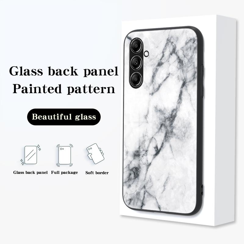 For Samsung Galaxy S23 FE Marble Pattern Phone Case Tempered Glass+PC Back TPU Frame Protective Cover Emerald Marble
For Samsung Galaxy S23 FE Marble Pattern Phone Case Tempered Glass+PC Back TPU Frame Protective Cover Emerald Marble