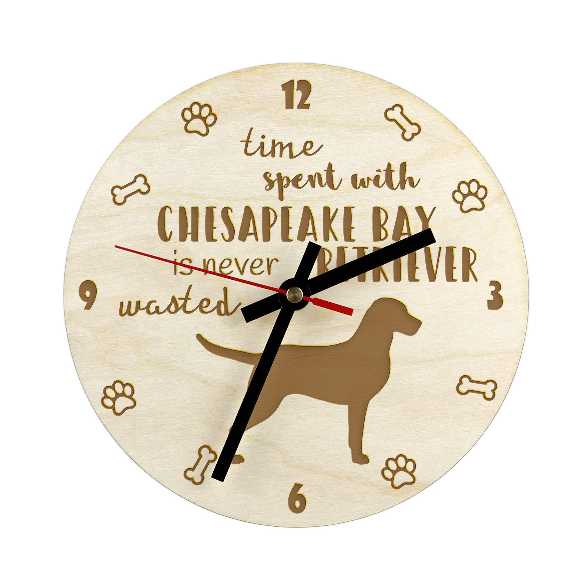 Chesapeake Bay Retriever, Chessie - clock with dog, wooden clock with engraving, personalised clock by Art-Dog
Chesapeake Bay Retriever, Chessie - clock with dog, wooden clock with engraving, personalised clock by Art-Dog