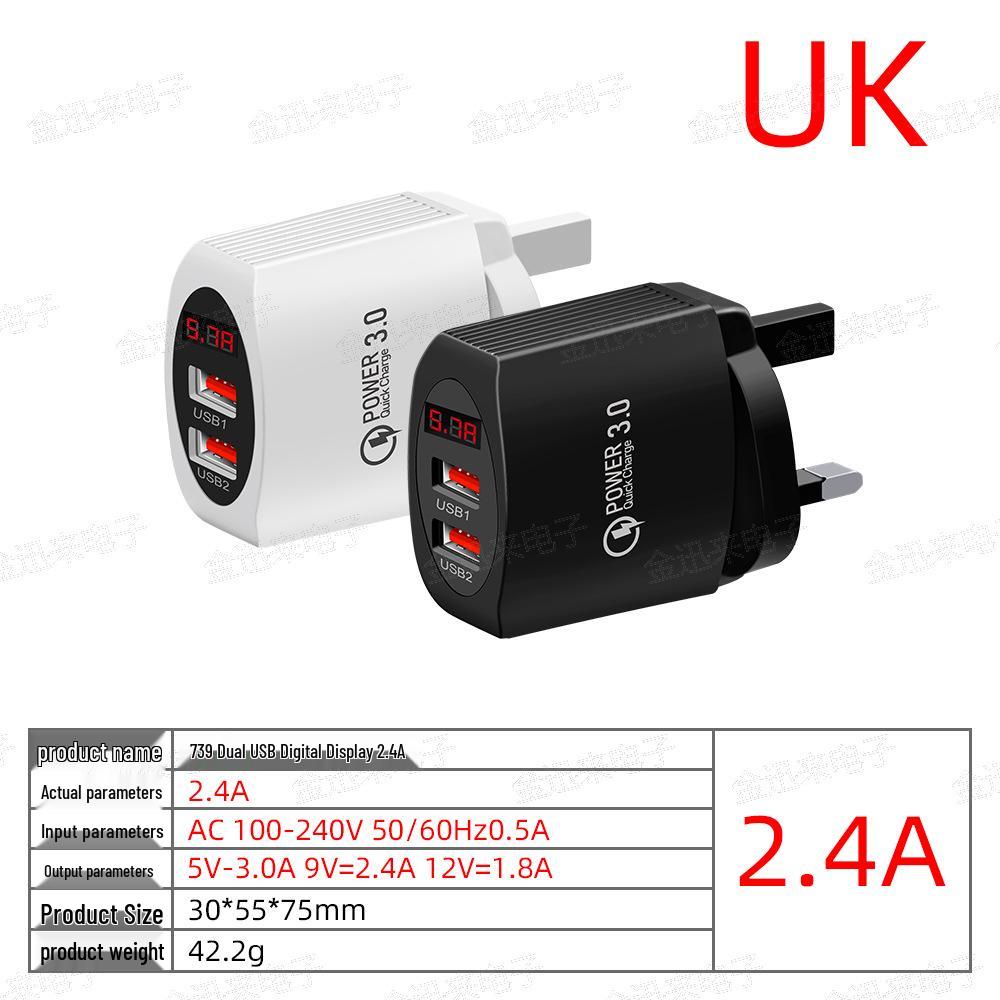 5V 3A Digital Display Charger for Apple & Huawei - CE FCC Certified White - Bare Device in Matte Pouch
5V 3A Digital Display Charger for Apple & Huawei - CE FCC Certified White - Bare Device in Matte Pouch
