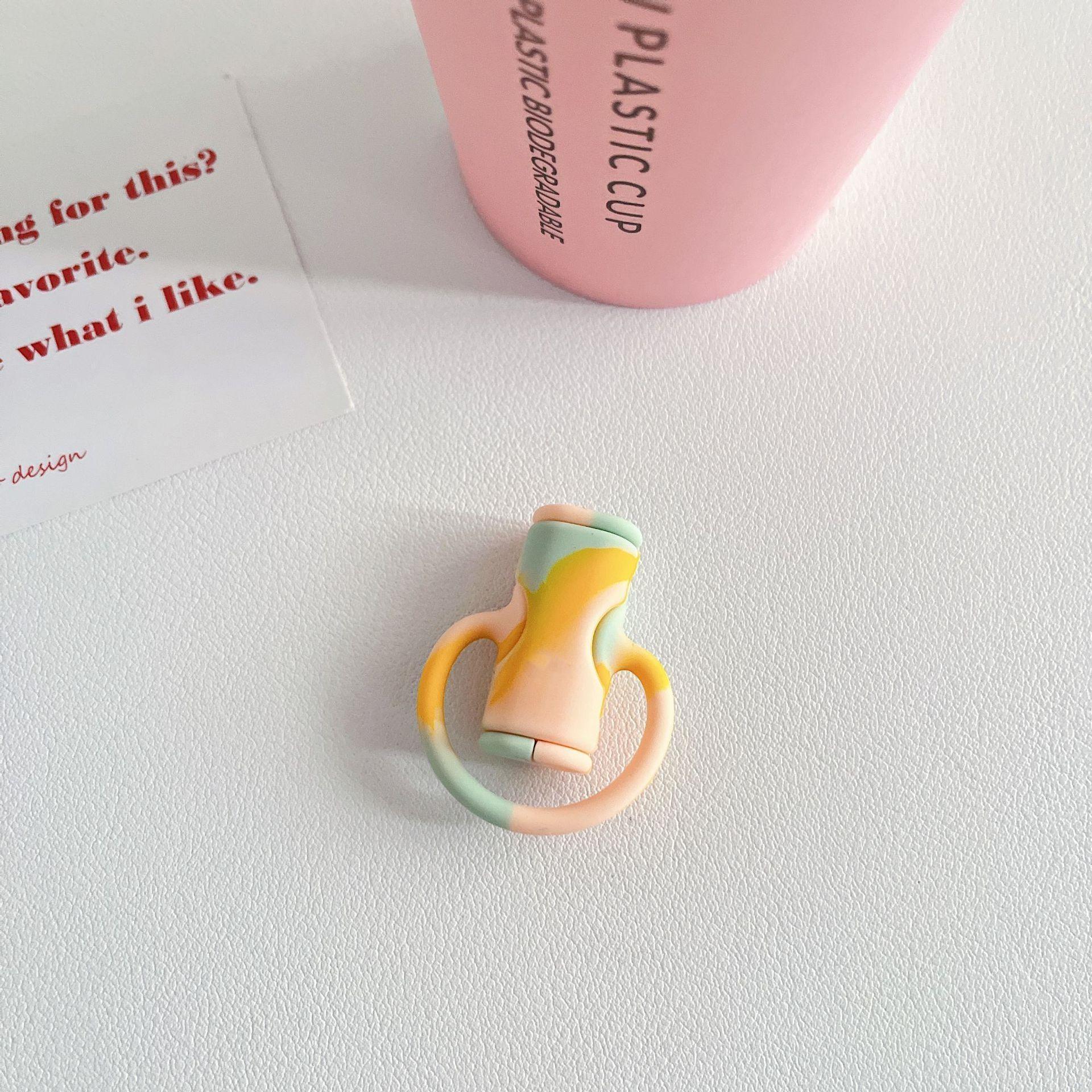 2 в 1 Защитное устройство для хранения кабеля для передачи данных, симпатичная силиконовая намотка кабеля для зарядки, средство для хранения кабеля для передачи данных с защитой от излома, зарядное устройство для мобильного телефона 1PC