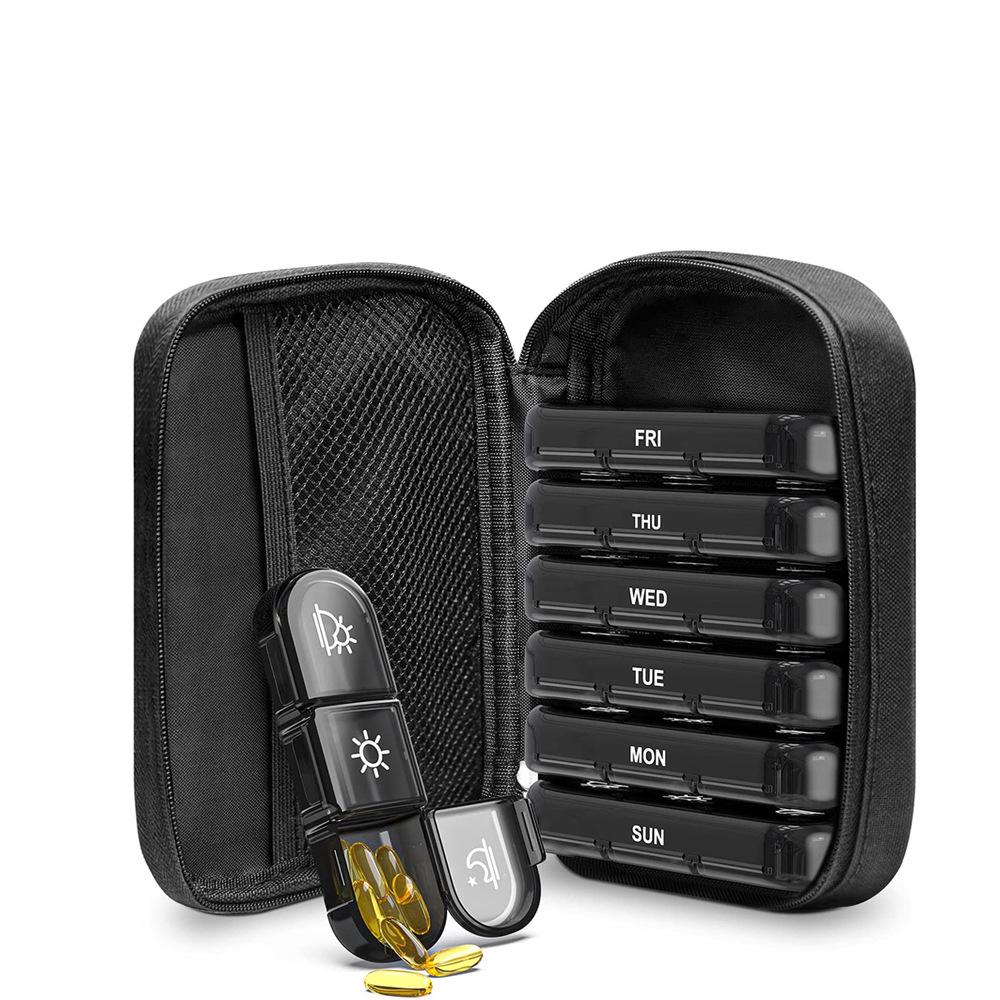 Zippered Leather Pill Box - 7-Day, 28-Grid Portable Mini Pill Organizer and Medicine Dispenser
Zippered Leather Pill Box - 7-Day, 28-Grid Portable Mini Pill Organizer and Medicine Dispenser