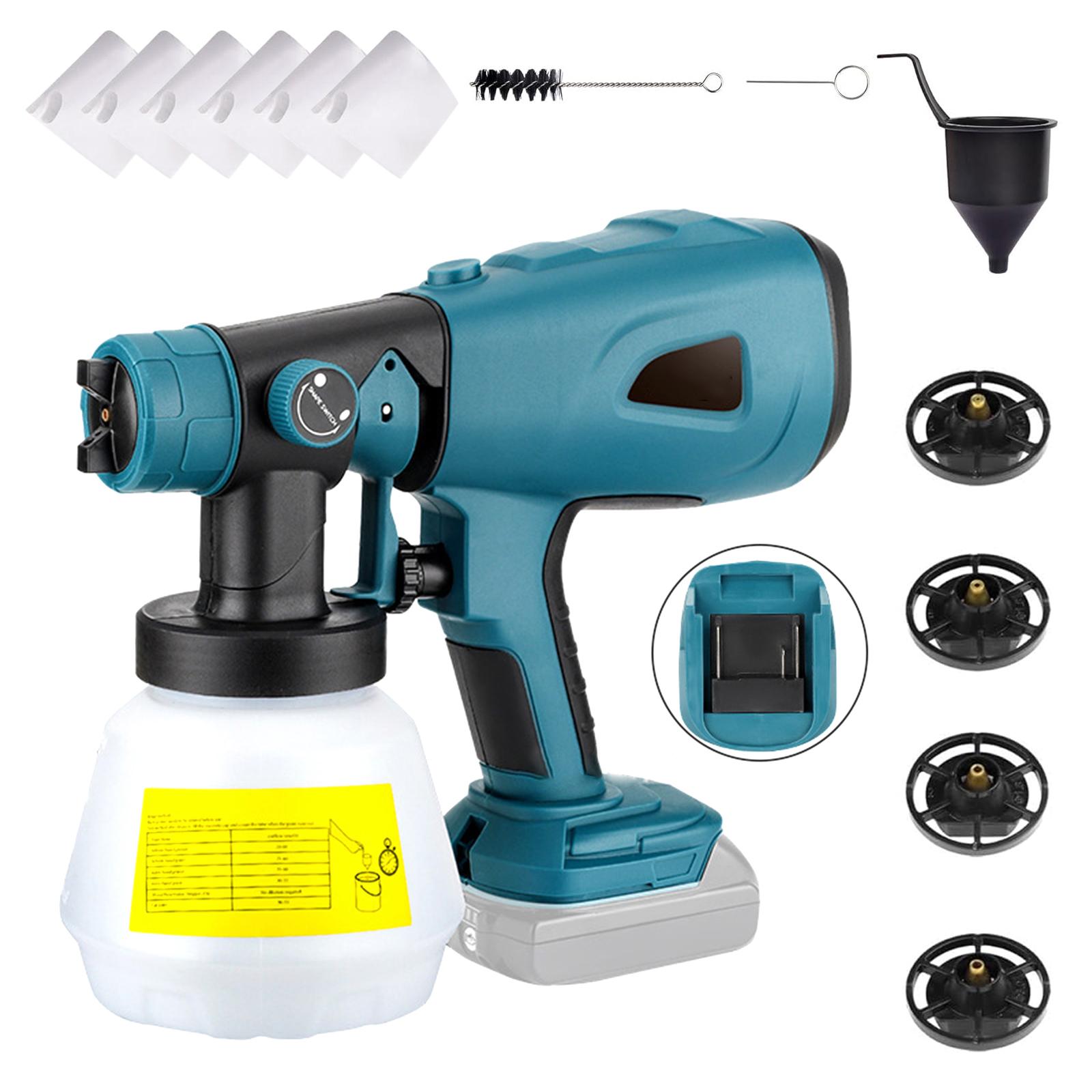 200W Cordless Paint Sprayer for Makita 20V Max Battery,Handheld Electric Paint Sprayer with 1000ML Container for Home Interior
200W Cordless Paint Sprayer for Makita 20V Max Battery,Handheld Electric Paint Sprayer with 1000ML Container for Home Interior