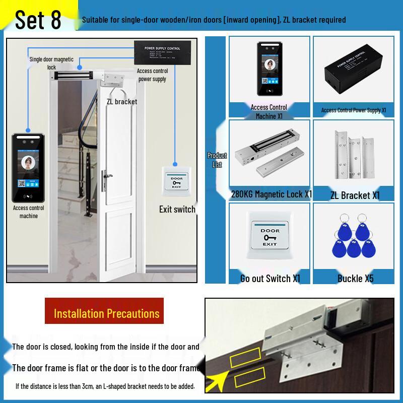 4.3-inch Facial Recognition Access Control Time Clock CN plug (adapter included)
4.3-inch Facial Recognition Access Control Time Clock CN plug (adapter included)