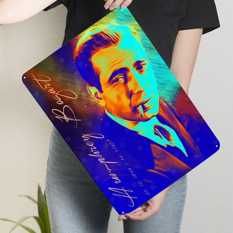 Humphrey Bogart Tinplate Signs Movie Poster Bedroom Decoration Living Room Custom Metal Sign for Wall Art Decoration Wand Deko 20x30cm(7.8x11.8inch)
Humphrey Bogart Tinplate Signs Movie Poster Bedroom Decoration Living Room Custom Metal Sign for Wall Art Decoration Wand Deko 20x30cm(7.8x11.8inch)