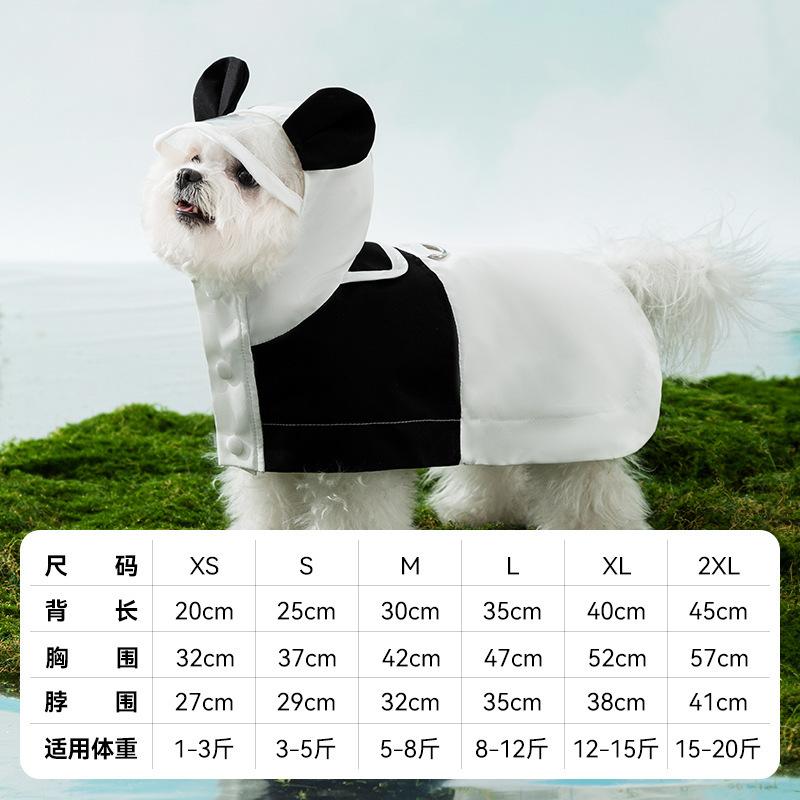 Lightweight Cute Panda Waterproof Two-Legged Dog Raincoat with Leash Hole, for Small & Medium Dogs, Ideal for Rainy Daily Outdoor Walks S: 1.5-2.5kg
Lightweight Cute Panda Waterproof Two-Legged Dog Raincoat with Leash Hole, for Small & Medium Dogs, Ideal for Rainy Daily Outdoor Walks S: 1.5-2.5kg