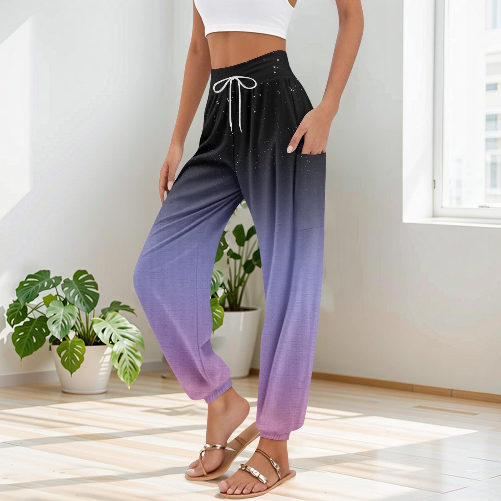 Жіночі кишенькові штани на кулісці з високою талією, для йоги, з градієнтним принтом, повсякденні штани XL
Жіночі кишенькові штани на кулісці з високою талією, для йоги, з градієнтним принтом, повсякденні штани XL