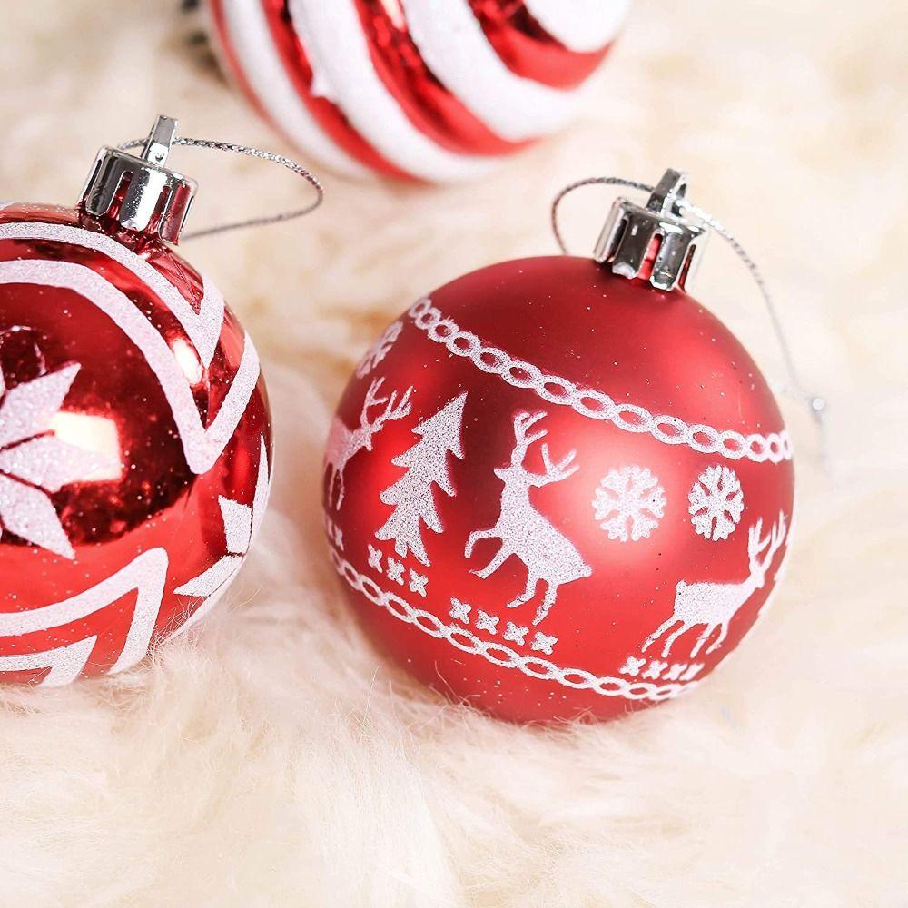 24pcs Delicate Christmas Tree Pendant Creative Snowball Hanging Ornament Christmas Ball Party 24 Pcs
24pcs Delicate Christmas Tree Pendant Creative Snowball Hanging Ornament Christmas Ball Party 24 Pcs