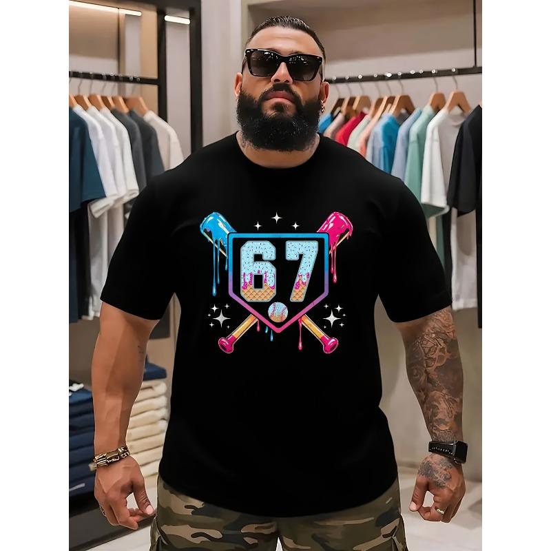 Men s T-Shirt- 67 Number Ice Cream Baseball Bat Design- 67th Birthday Theme Party Outfit- Casual Crew Neck Short Sleeve T-Shirt Men s Printed T-shirts S чёрный
Men s T-Shirt- 67 Number Ice Cream Baseball Bat Design- 67th Birthday Theme Party Outfit- Casual Crew Neck Short Sleeve T-Shirt Men s Printed T-shirts S чёрный