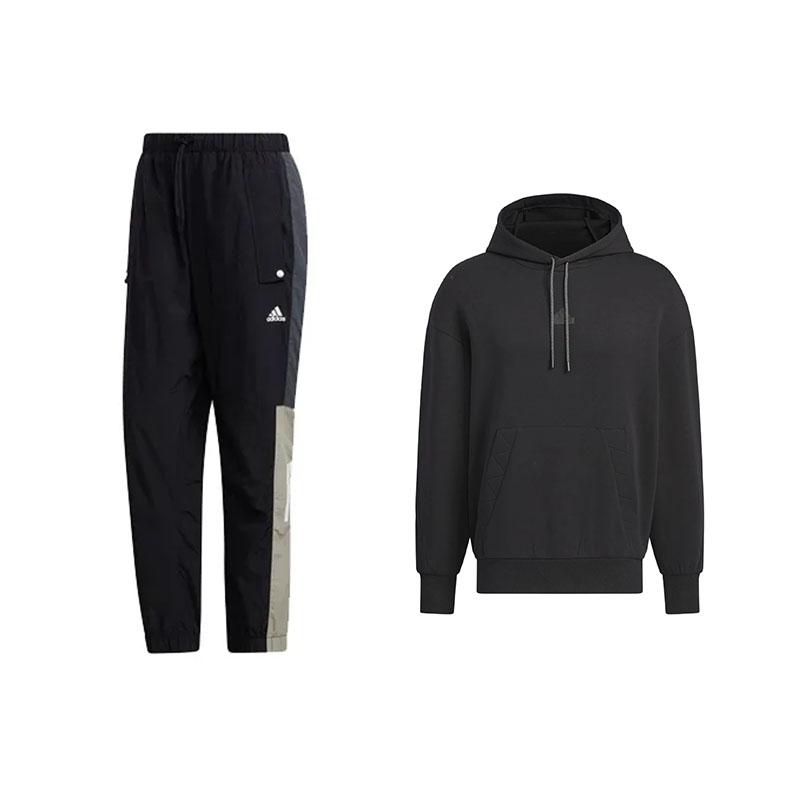 Adidas Reflective Stripe Pullover Hoodie Outdoor Casual Retro Sports Knit Sweatpants Set Men Sweatpants Set Black GE0393+IM9037 M
Adidas Reflective Stripe Pullover Hoodie Outdoor Casual Retro Sports Knit Sweatpants Set Men Sweatpants Set Black GE0393+IM9037 M